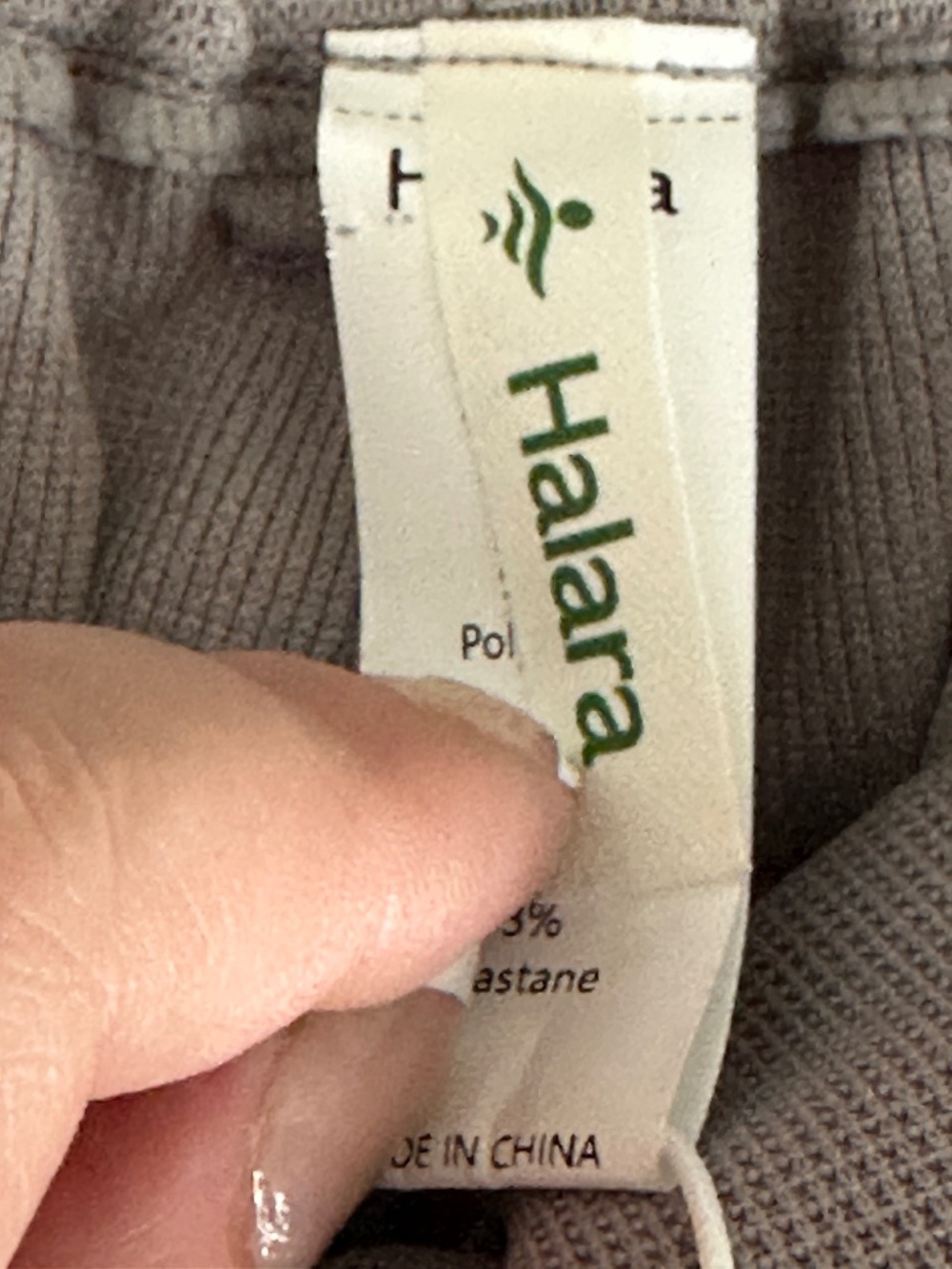Halara High Waisted Wide Leg Waffle Work Pants Size Extra Small Grey Gray New - Picture 10 of 10